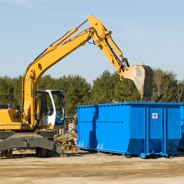 can i choose the location where the residential dumpster will be placed in Sauk County Wisconsin